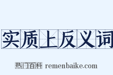 实质上反义词是什么意思的图片